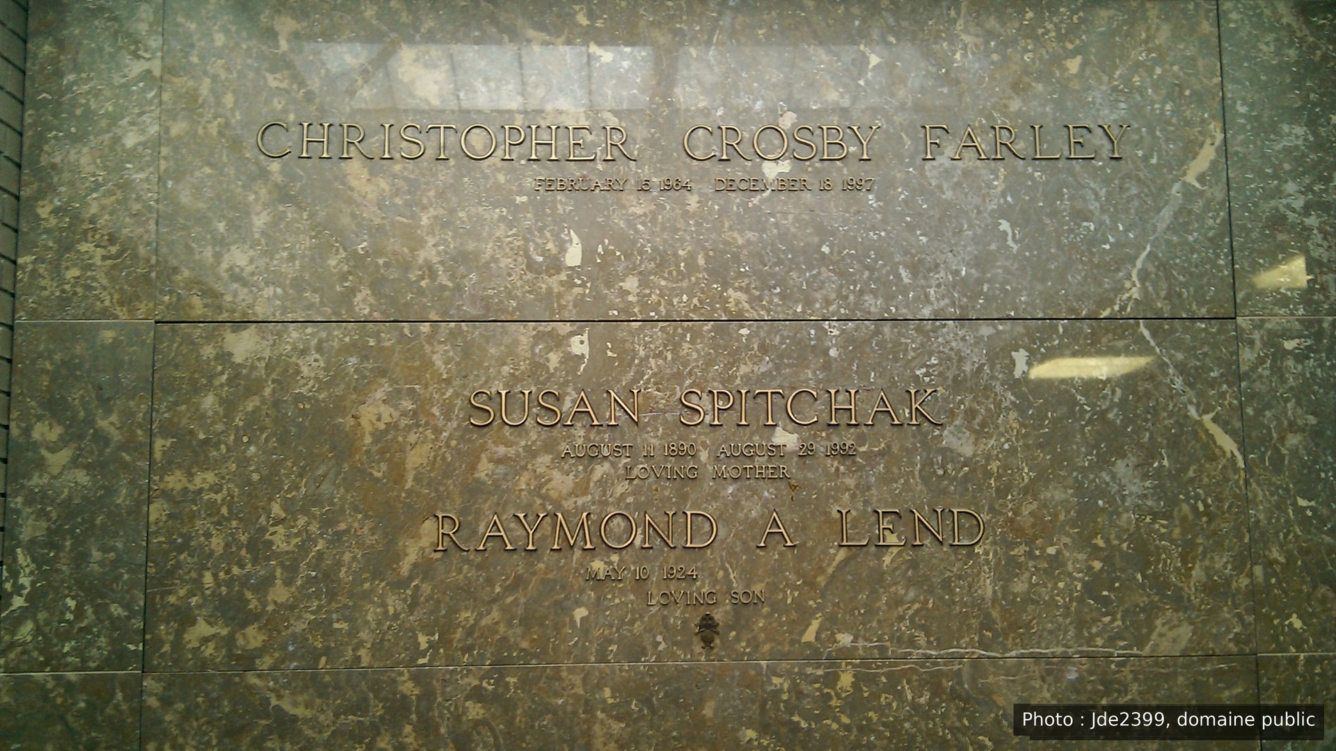 La crypte de Chris Farley à Madison, dans le Wisconsin