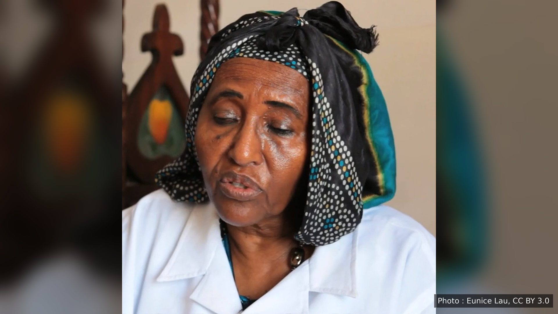 Dr Hawa Abdi (Maman Hawa) en blouse blanche