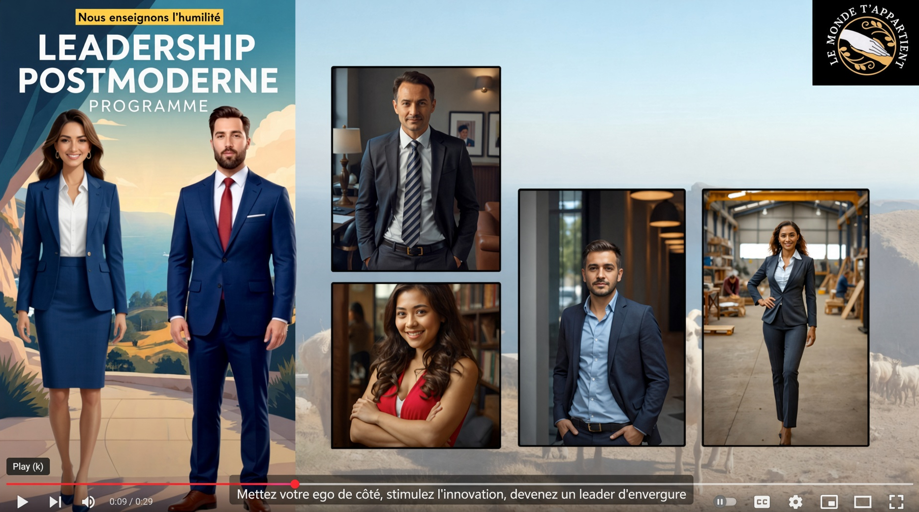 Programme de leadership postmoderne – Nous enseignons l'humilité ; voici comment