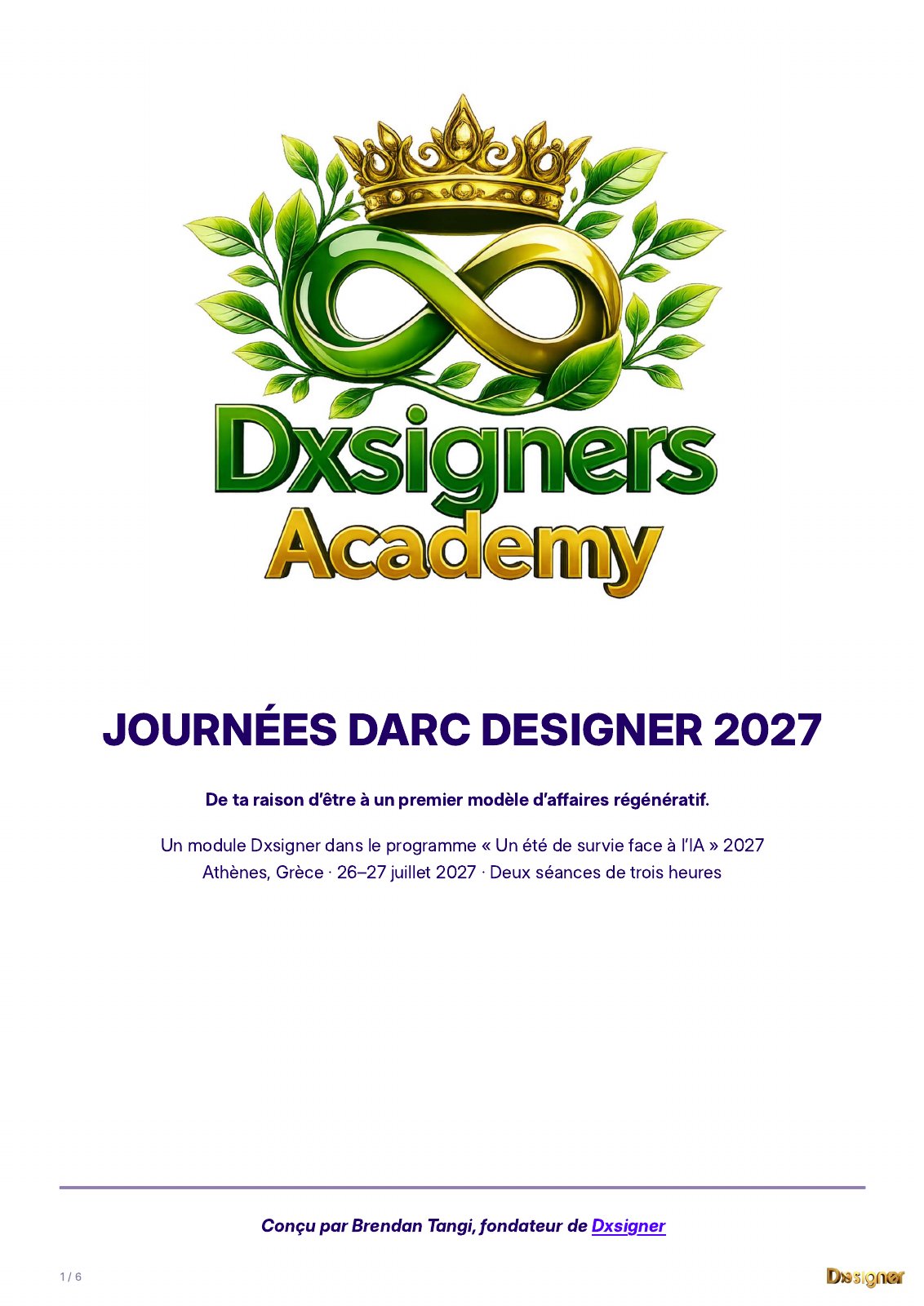 Journées DARC Designer 2027