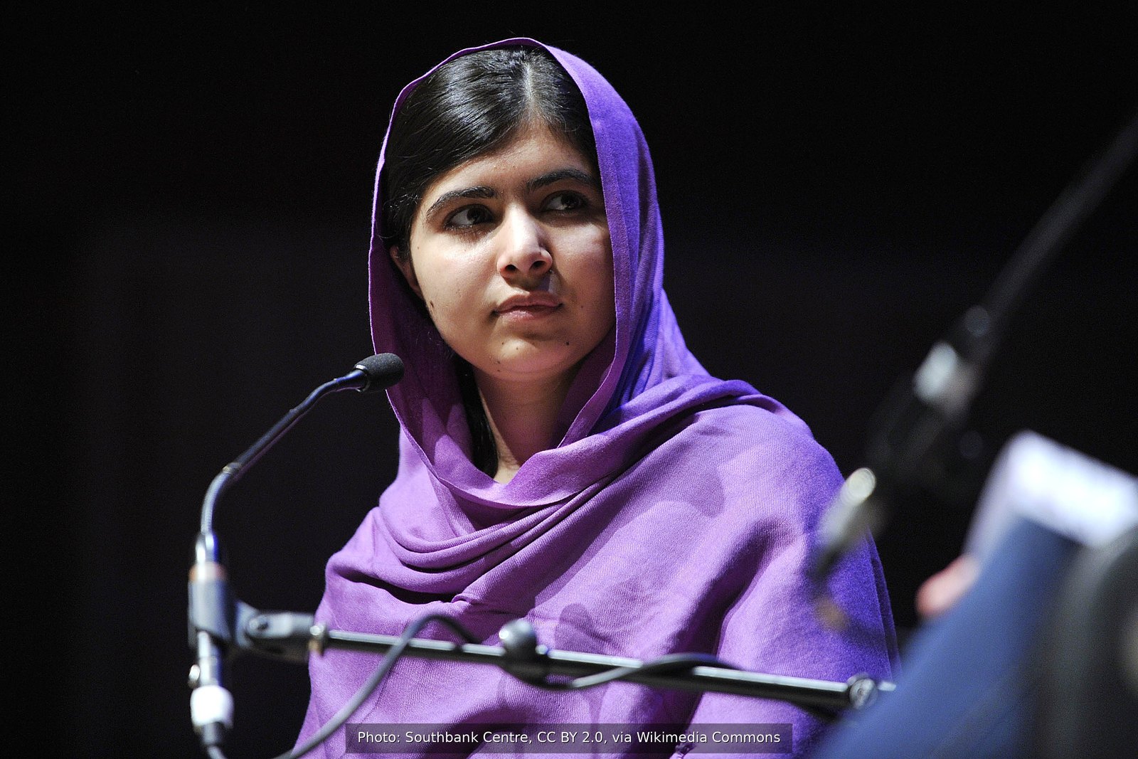 Malala Yousafzai au Southbank Centre, à Londres