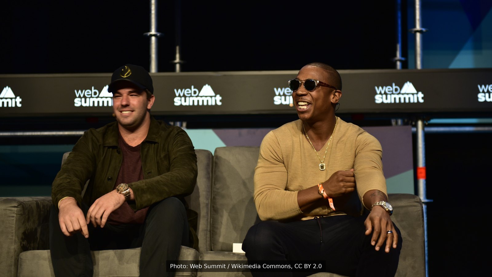 Billy McFarland et Ja Rule, les fondateurs du Fyre Festival, au Web Summit